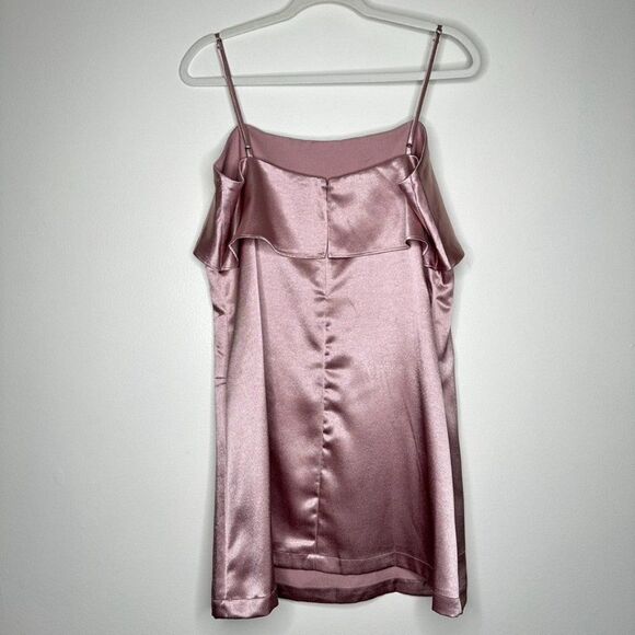 Kimchi Blue Mini-Dress Spaghetti Strap Ruffle metallic pink large - Picture 5 of 6